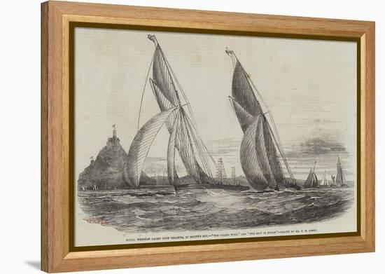 Royal Western Yacht Club Regatta, in Mount's Bay, The Grand Turk, and The Lily of Devon-Nicholas Matthews Condy-Framed Premier Image Canvas