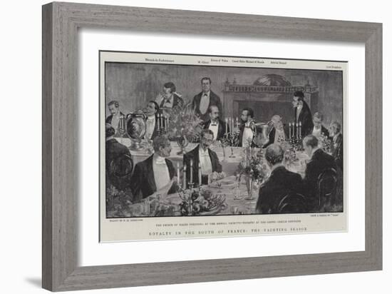 Royalty in the South of France, the Yachting Season-null-Framed Giclee Print