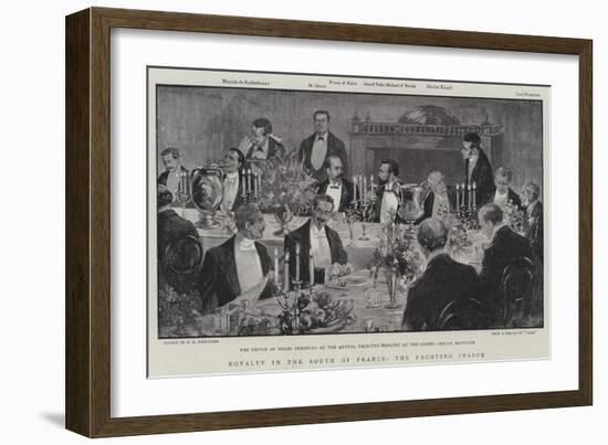 Royalty in the South of France, the Yachting Season-null-Framed Giclee Print