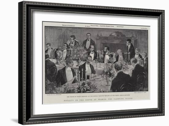 Royalty in the South of France, the Yachting Season-null-Framed Giclee Print