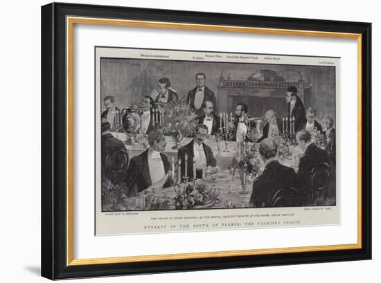 Royalty in the South of France, the Yachting Season-null-Framed Giclee Print