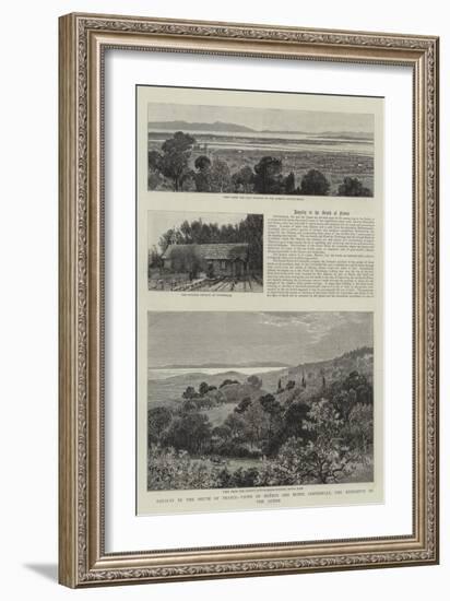 Royalty in the South of France, Views of Hyeres and Hotel Costebelle, the Residence of the Queen-null-Framed Giclee Print