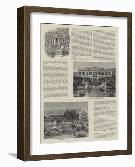 Royalty in the South of France, Views of Hyeres and Hotel Costebelle, the Residence of the Queen-null-Framed Giclee Print