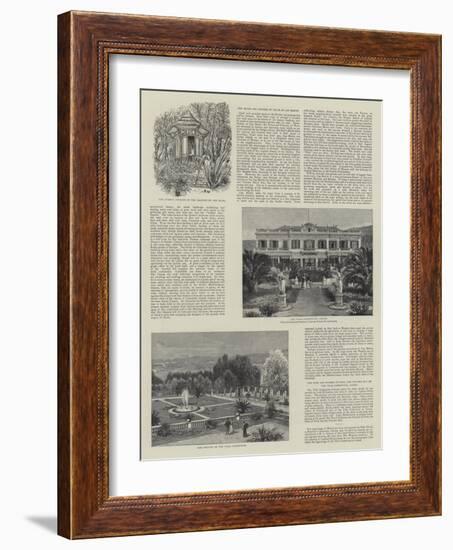 Royalty in the South of France, Views of Hyeres and Hotel Costebelle, the Residence of the Queen-null-Framed Giclee Print