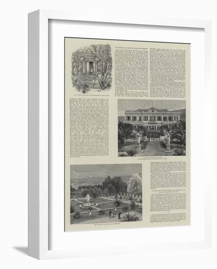 Royalty in the South of France, Views of Hyeres and Hotel Costebelle, the Residence of the Queen-null-Framed Giclee Print