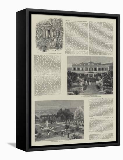 Royalty in the South of France, Views of Hyeres and Hotel Costebelle, the Residence of the Queen-null-Framed Premier Image Canvas