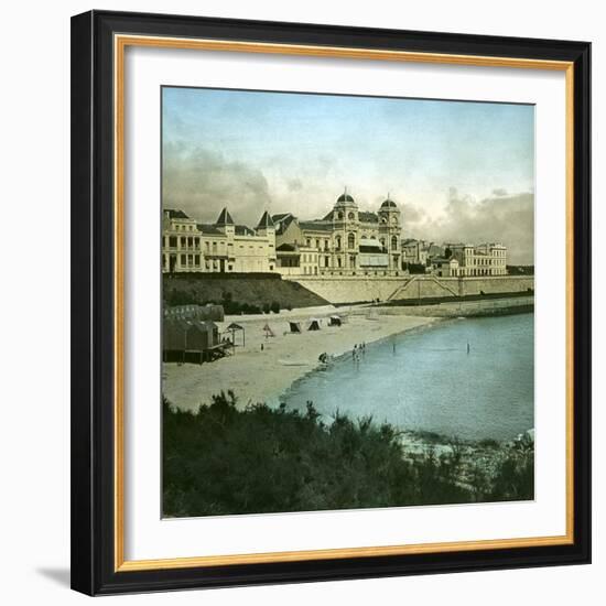 Royan (Charente-Maritime, France), the Casino Seen from the Beach, Circa 1890-1895-Leon, Levy et Fils-Framed Giclee Print