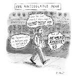 Sticker on book in store window reads: 'Now With 50% Less Irony.' - New Yorker Cartoon-Roz Chast-Premium Giclee Print
