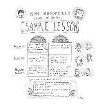 Miss Underhill's School Of Writing Sample Lesson - New Yorker Cartoon-Roz Chast-Premium Giclee Print