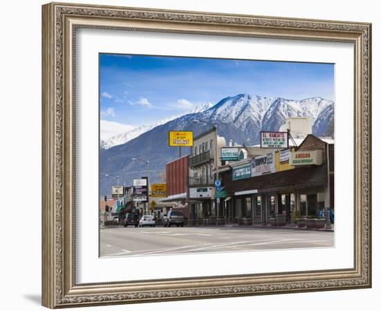 Rt. 395, Main Street, Bishop, Eastern Sierra Nevada Area, California, Usa-Walter Bibikow-Framed Photographic Print