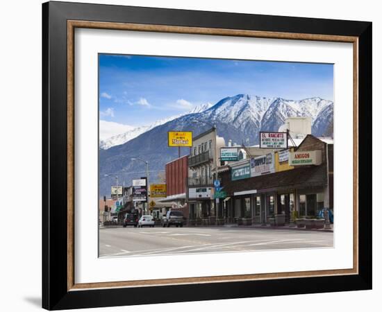 Rt. 395, Main Street, Bishop, Eastern Sierra Nevada Area, California, Usa-Walter Bibikow-Framed Photographic Print