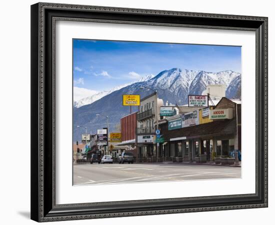 Rt. 395, Main Street, Bishop, Eastern Sierra Nevada Area, California, Usa-Walter Bibikow-Framed Photographic Print