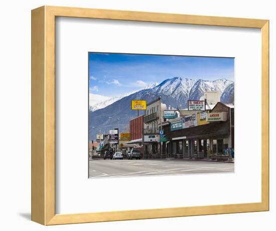 Rt. 395, Main Street, Bishop, Eastern Sierra Nevada Area, California, Usa-Walter Bibikow-Framed Photographic Print