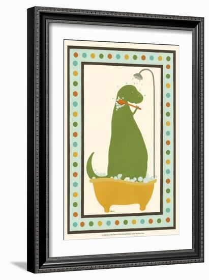 Rub-A-Dub Dino II-Erica J. Vess-Framed Premium Giclee Print