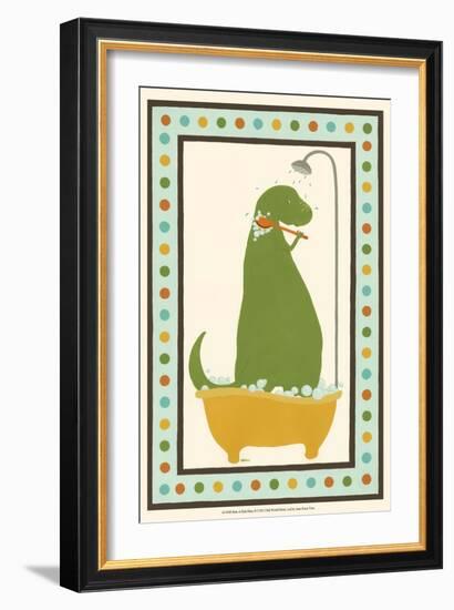 Rub-A-Dub Dino II-Erica J. Vess-Framed Premium Giclee Print