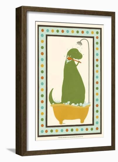 Rub-A-Dub Dino II-Erica J. Vess-Framed Art Print