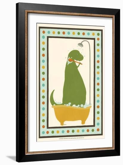 Rub-A-Dub Dino II-Erica J. Vess-Framed Art Print