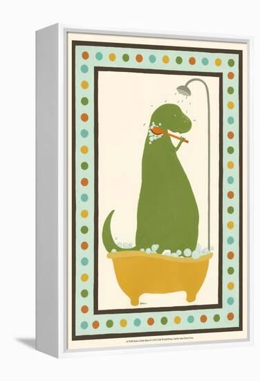 Rub-A-Dub Dino II-Erica J. Vess-Framed Stretched Canvas