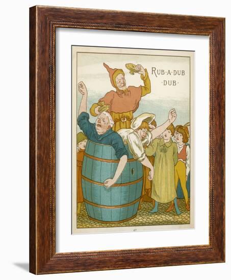 Rub-A-Dub Dub Three Men in a Tub-Edward Hamilton Bell-Framed Art Print