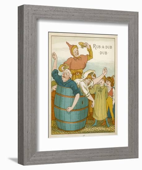 Rub-A-Dub Dub Three Men in a Tub-Edward Hamilton Bell-Framed Art Print