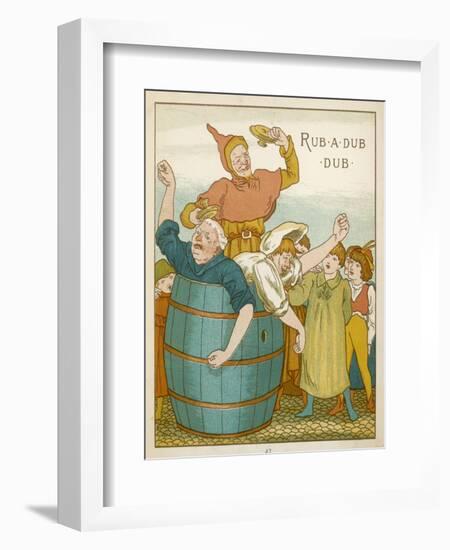 Rub-A-Dub Dub Three Men in a Tub-Edward Hamilton Bell-Framed Art Print