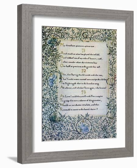 Rubaiyat of Omar Khayyam-William Morris-Framed Giclee Print