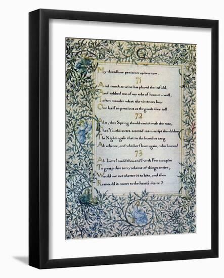 Rubaiyat of Omar Khayyam-William Morris-Framed Giclee Print