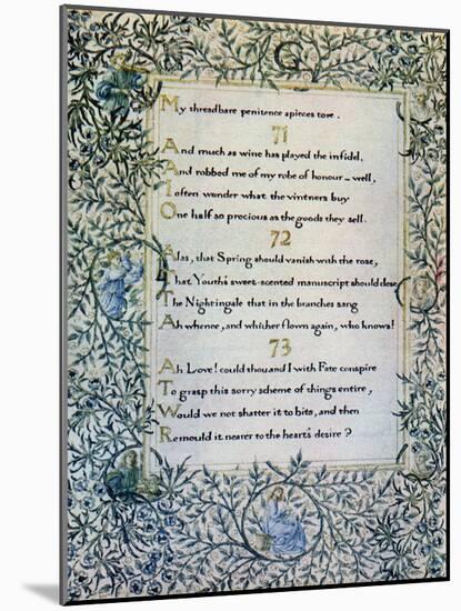 Rubaiyat of Omar Khayyam-William Morris-Mounted Giclee Print