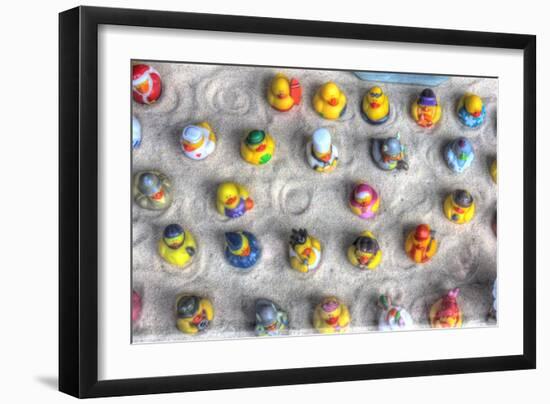 Rubber Duckies from Above-Robert Goldwitz-Framed Giclee Print