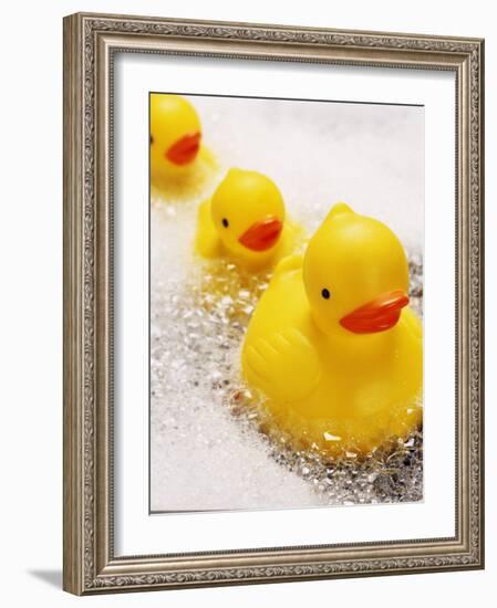 Rubber Ducks in Bath-John Miller-Framed Photographic Print