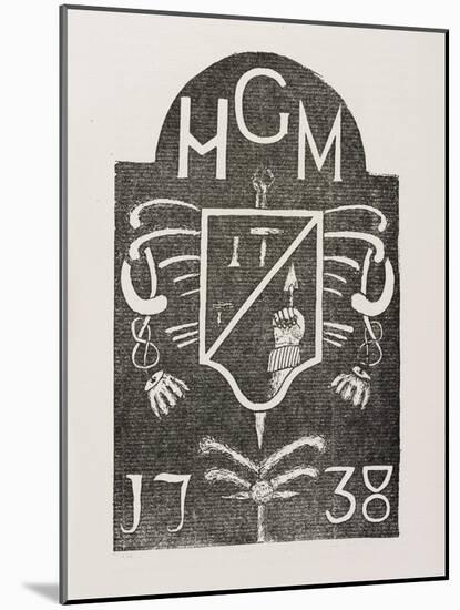 Rubbing of a Cornerstone Depicting Masonic Symbols, Dated 1738-null-Mounted Giclee Print