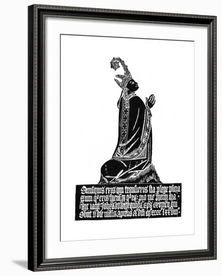 Rubbing of a Medieval Engraved Brass, C1478-null-Framed Giclee Print