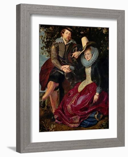 Rubens and His Wife Isabella Brant in the Honeysuckle-Peter Paul Rubens-Framed Giclee Print