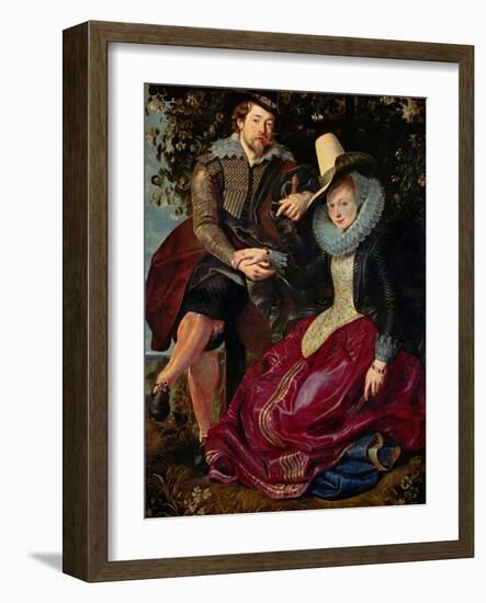 Rubens and His Wife Isabella Brant in the Honeysuckle-Peter Paul Rubens-Framed Giclee Print