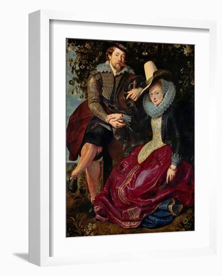 Rubens and His Wife Isabella Brant in the Honeysuckle-Peter Paul Rubens-Framed Giclee Print