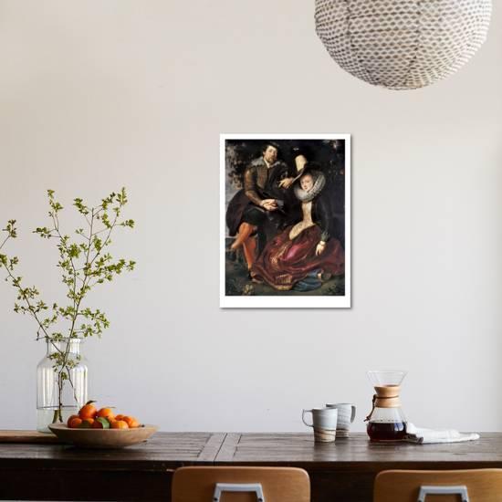 rubens and isabella brant in the honeysuckle bower art print by