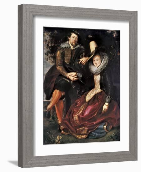 Rubens and Isabella Brant in the Honeysuckle Bower-Peter Paul Rubens-Framed Art Print