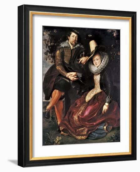 Rubens and Isabella Brant in the Honeysuckle Bower-Peter Paul Rubens-Framed Art Print