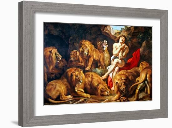 Rubens: Daniel and Lions Den-Peter Paul Rubens-Framed Giclee Print