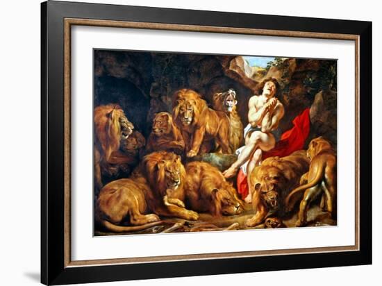 Rubens: Daniel and Lions Den-Peter Paul Rubens-Framed Giclee Print