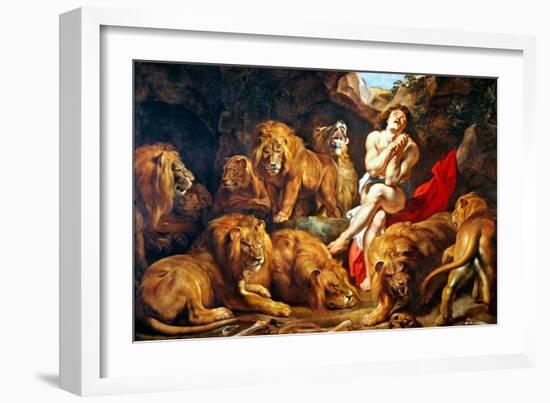 Rubens: Daniel and Lions Den-Peter Paul Rubens-Framed Giclee Print