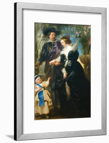 Rubens, His Wife Helena Fourment and One of the their Children-Peter Paul Rubens-Framed Art Print