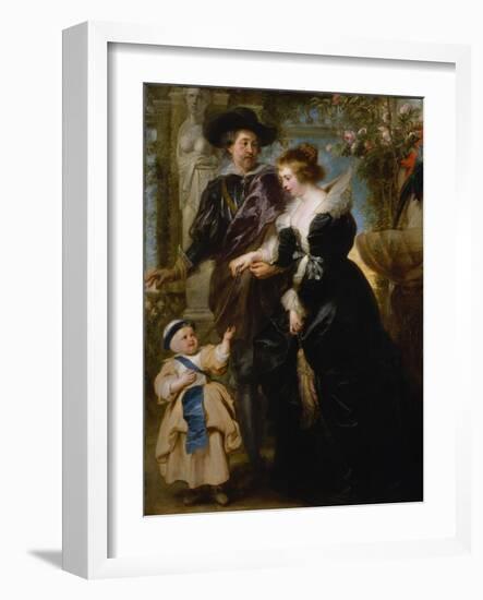 Rubens, His Wife Helena Fourment and Their Son Frans, c.1635-Peter Paul Rubens-Framed Giclee Print