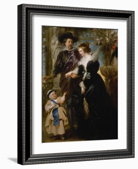 Rubens, His Wife Helena Fourment and Their Son Frans, c.1635-Peter Paul Rubens-Framed Giclee Print