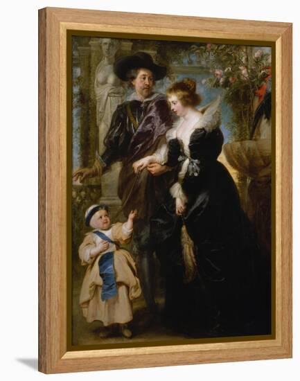 Rubens, His Wife Helena Fourment and Their Son Frans, c.1635-Peter Paul Rubens-Framed Premier Image Canvas