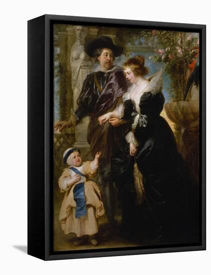 Rubens, His Wife Helena Fourment and Their Son Frans, c.1635-Peter Paul Rubens-Framed Premier Image Canvas