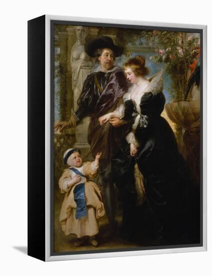 Rubens, His Wife Helena Fourment and Their Son Frans, c.1635-Peter Paul Rubens-Framed Premier Image Canvas