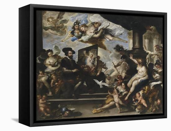 Rubens Painting the Allegory of Peace-Luca Giordano-Framed Premier Image Canvas