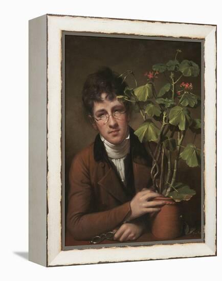 Rubens Peale with a Geranium, 1801-Rembrandt Peale-Framed Premier Image Canvas