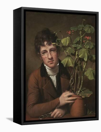 Rubens Peale with a Geranium, 1801-Rembrandt Peale-Framed Premier Image Canvas